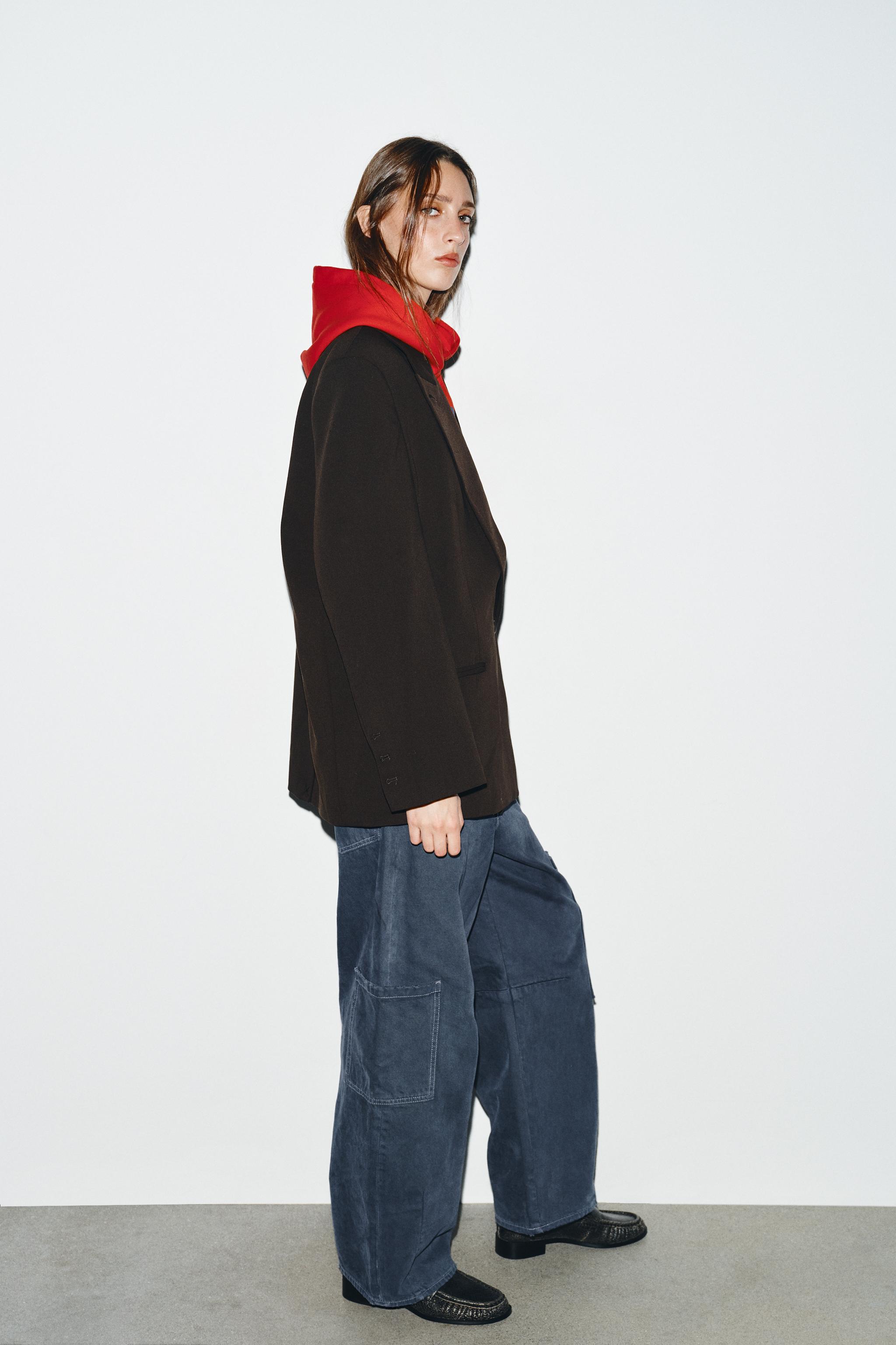 VESTE OVERSIZE À BOUTONNAGE CROIS